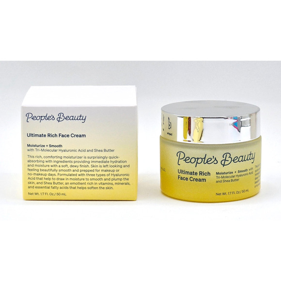 Peples Beauty Ultra Rich Face Cream 1.7 fl oz Hyaluronic Acid & Shea Butter NIB - Picture 1 of 5